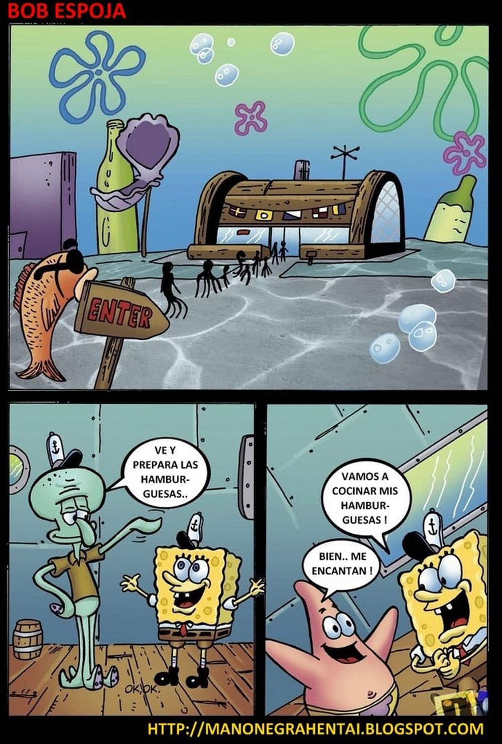 Comic porno Bob Esponja
